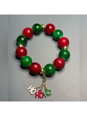 Handmade Holiday Beaded Bracelet